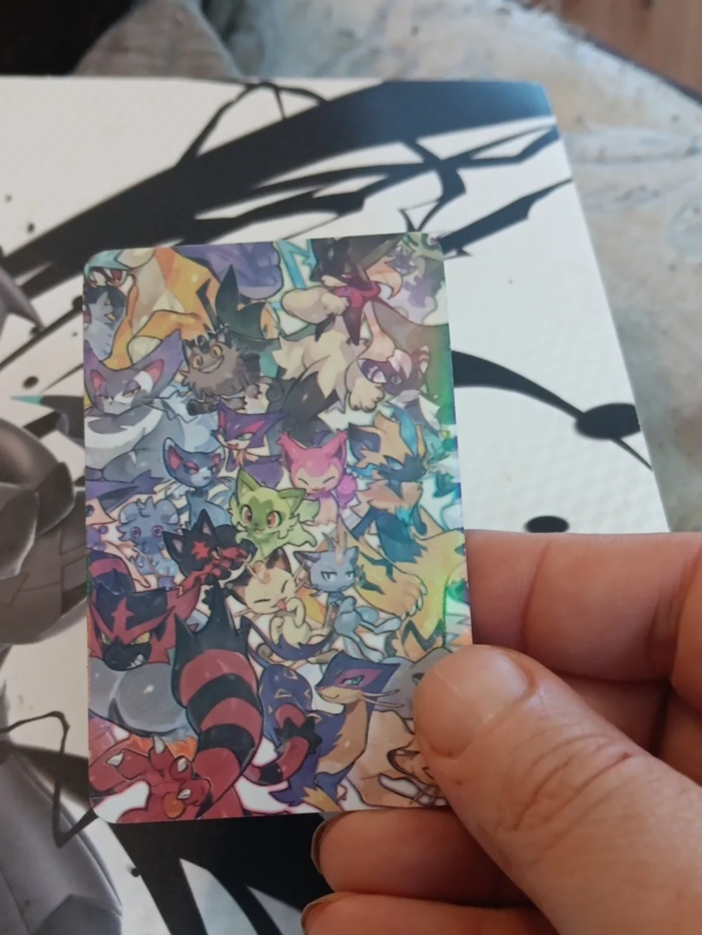 Pokemon Trading Card Holographic Multicolor Design